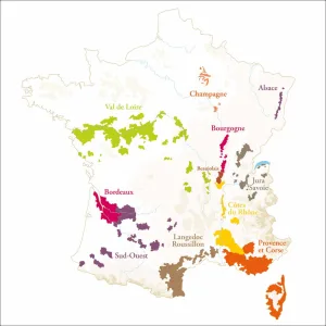 フランスワイン地図